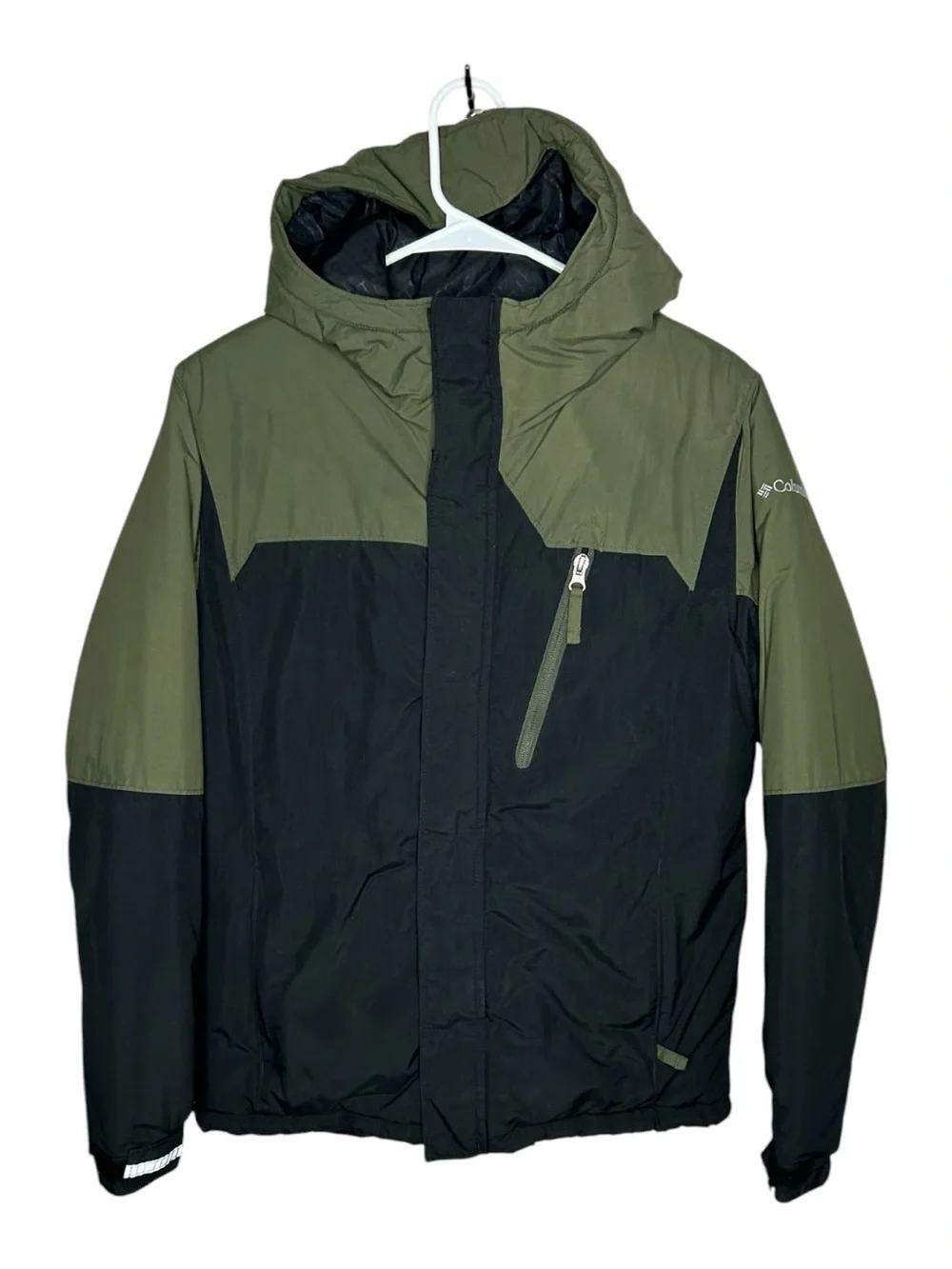 Columbia boys youth winter coat size 14/16 green black