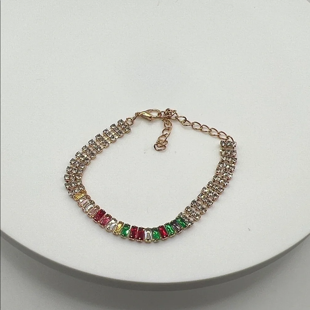 388. Elegant Multicolor Gemstone Bracelet