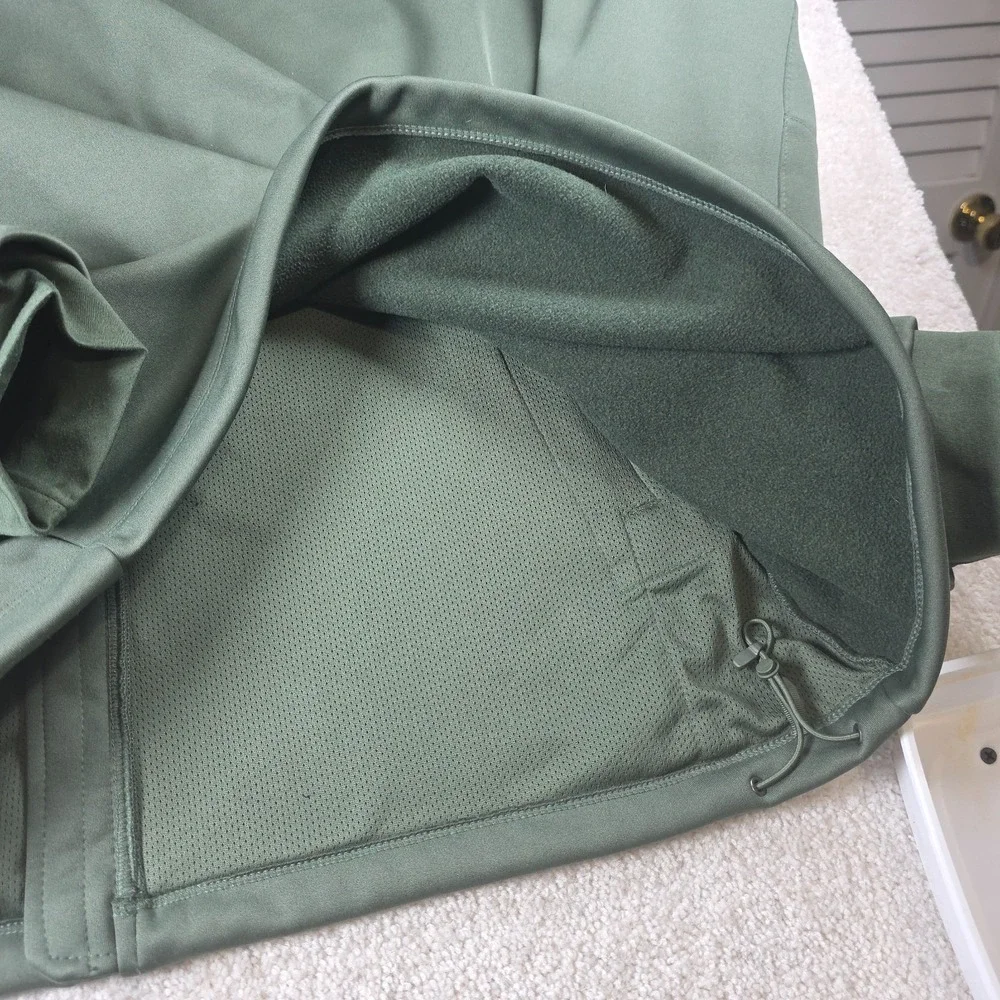 The North Face WindWall Jacket Mens XL Green Full Zip Fleece Lined Softshell