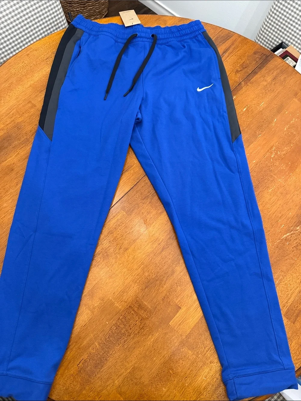 Nike Royal Blue Joggers with Black Panels xl