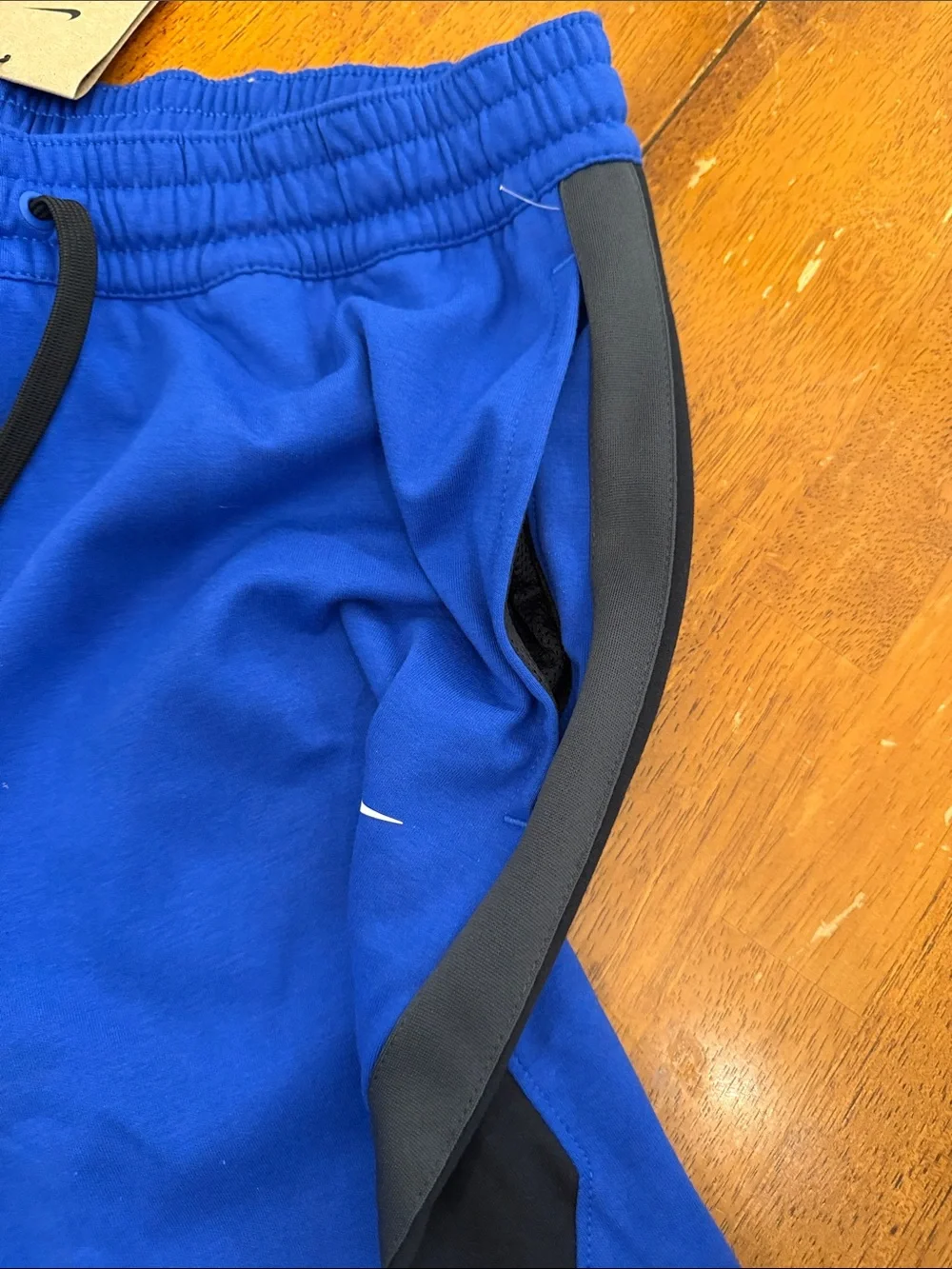 Nike Royal Blue Joggers with Black Panels xl