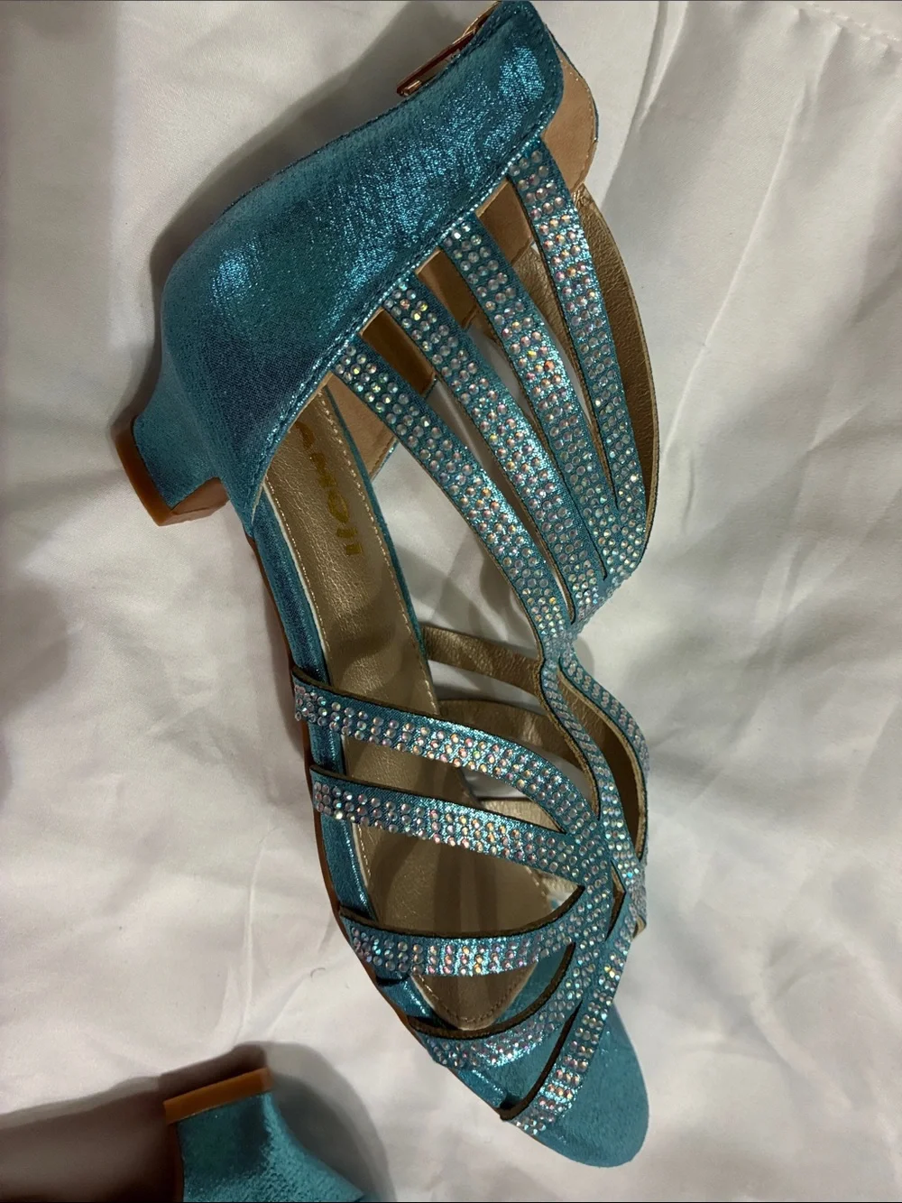 Amoji teal strappy