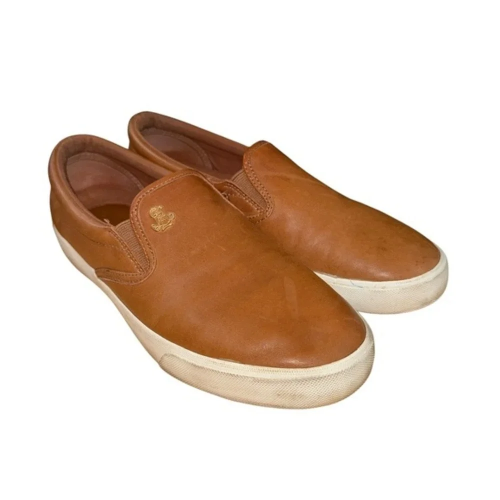 Lauren Ralph Lauren Ria Loafers SlipOn Womens 9B Pre-Owned Tan Leather LRL Shoes