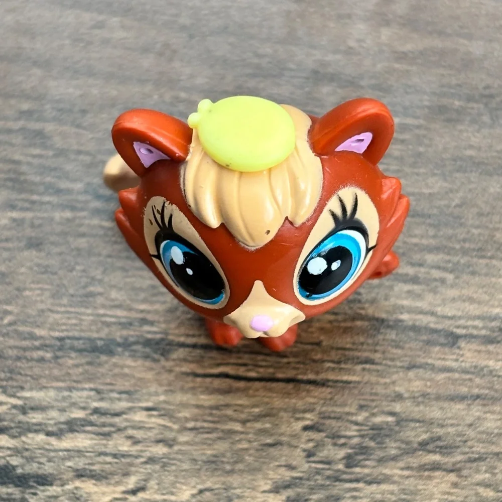Littlest Pet Shop LPS #3697 Orange Lucky Browne Cat Kitten Toy Figure Authentic