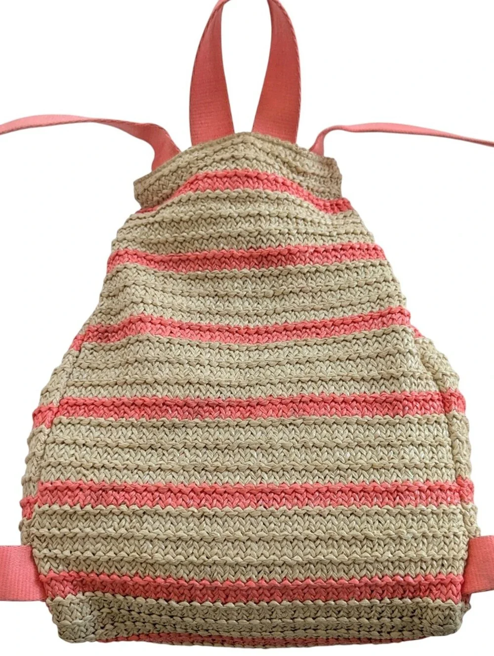 Vera Bradley Rain Forest Lily Coral Straws Backpack