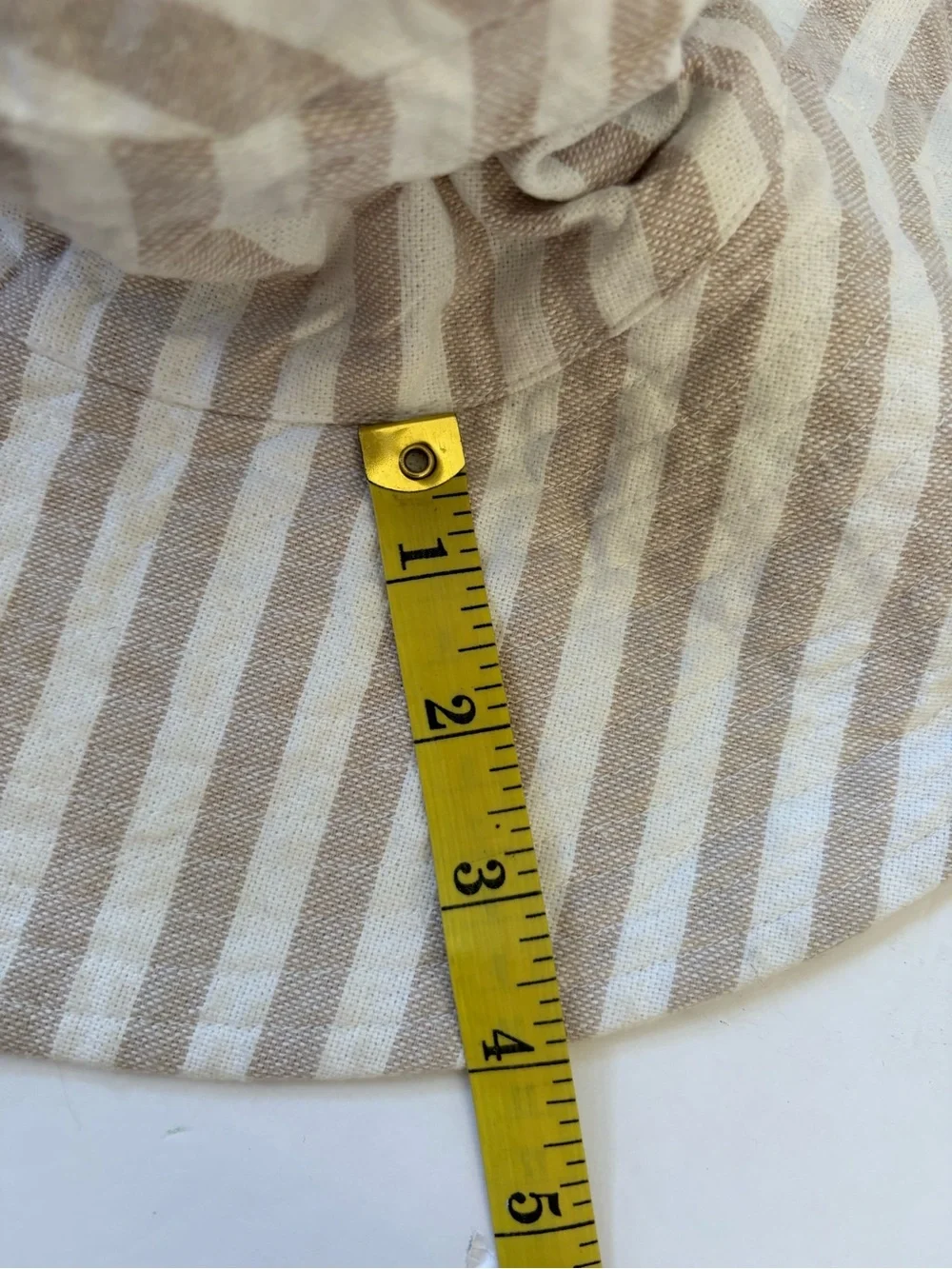 Pact Organic Cotton Packable Sun Hat White Tan Stripe Resort Cruise Coast Garden