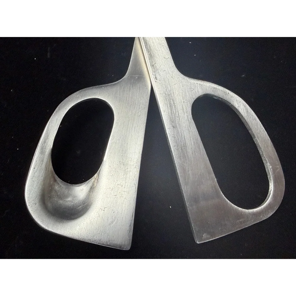 Vintage Scissor Salad Tongs 18/8 Stainless Steel Serving Spoon Fork Mid Century