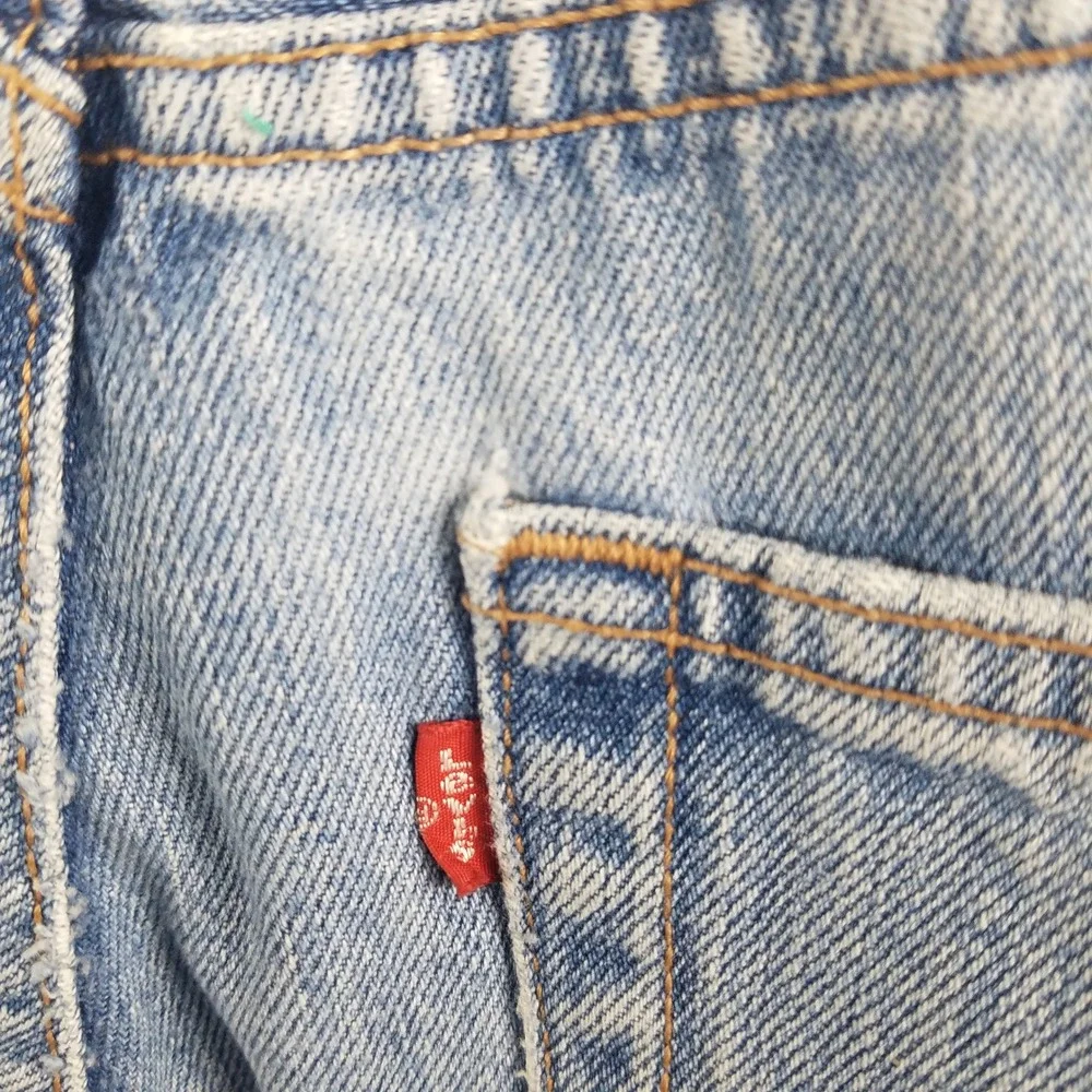 Levi Strauss 501 Jeans Mens Light Wash Button Fly Straight Leg Denim‎ Pants XX