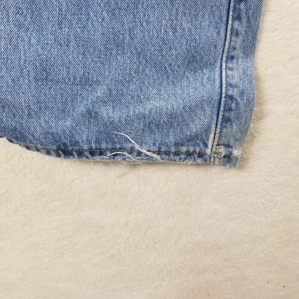 Levi Strauss 501 Jeans Mens Light Wash Button Fly Straight Leg Denim‎ Pants XX