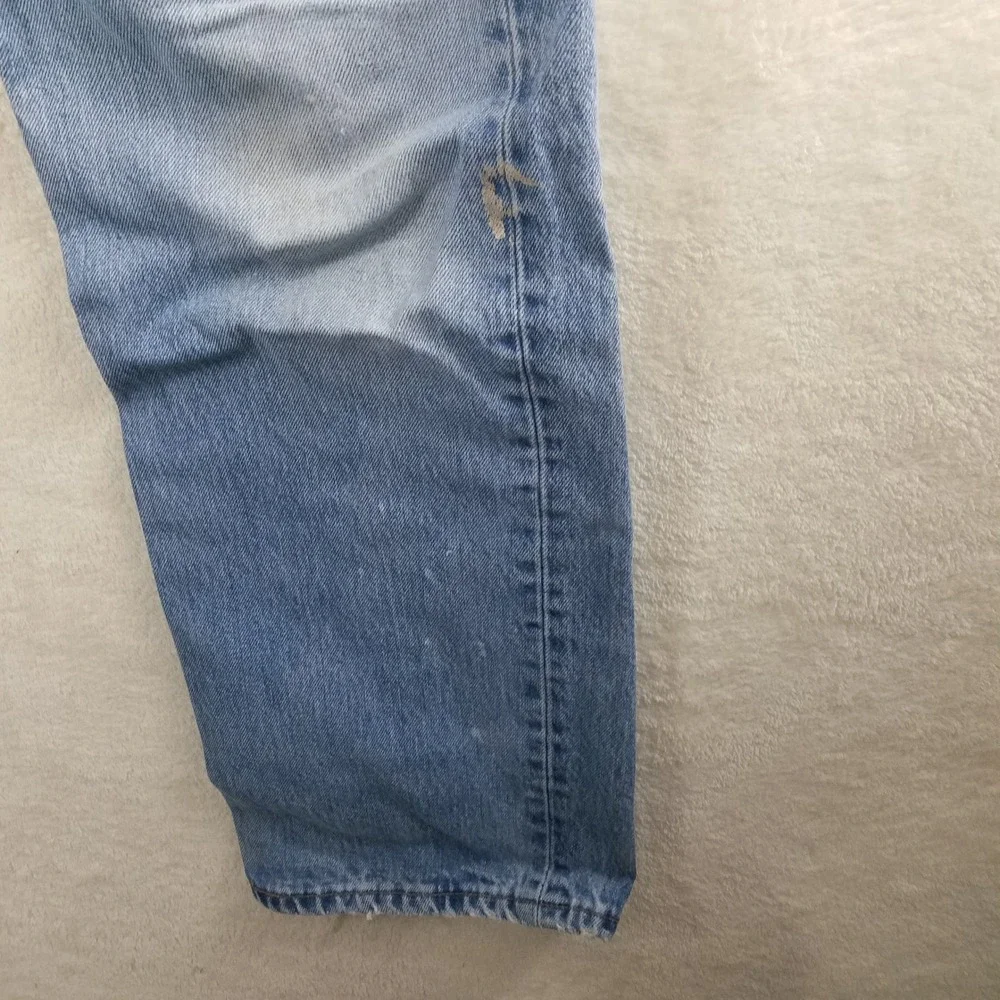 Levi Strauss 501 Jeans Mens Light Wash Button Fly Straight Leg Denim‎ Pants XX