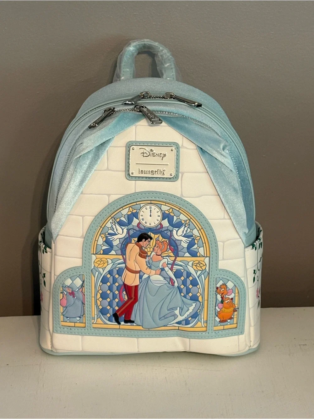 Disney Loungefly Cinderella Stained Glass Mini Backpack