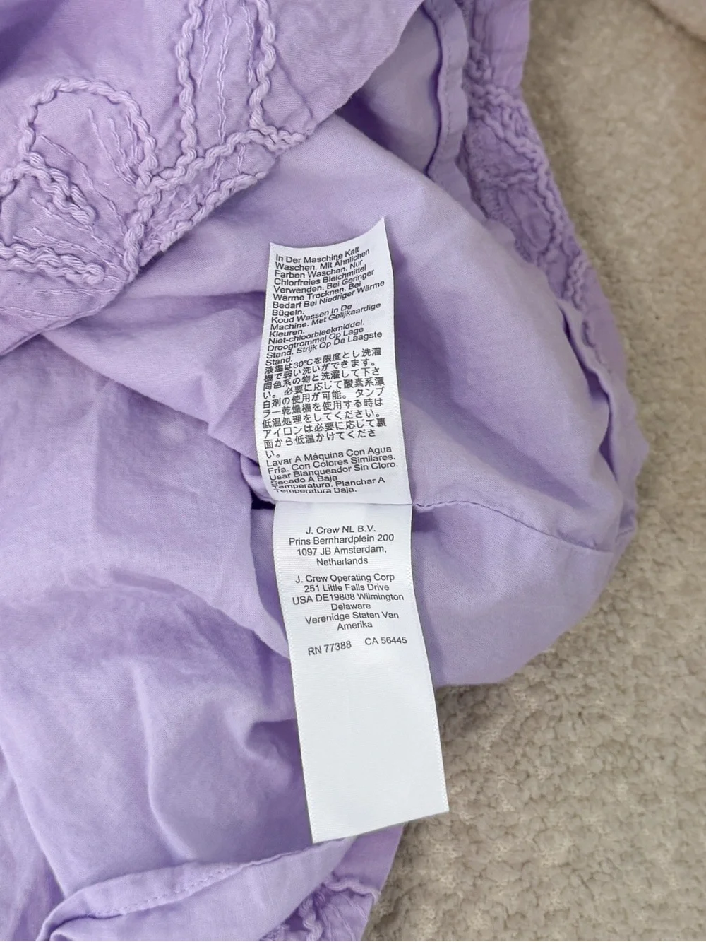 J. Crew lilac eyelet