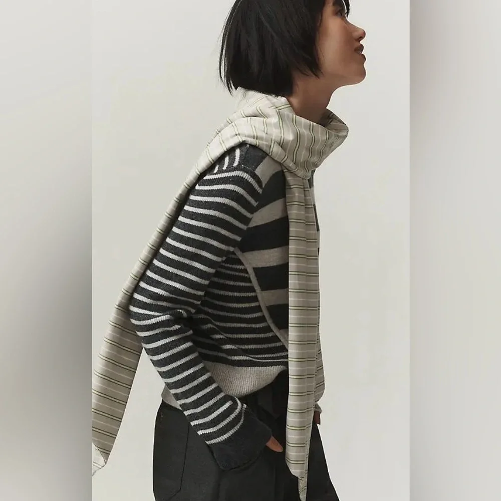 NWT Anthropologie Daily Practice Mixed Stripe Scarf