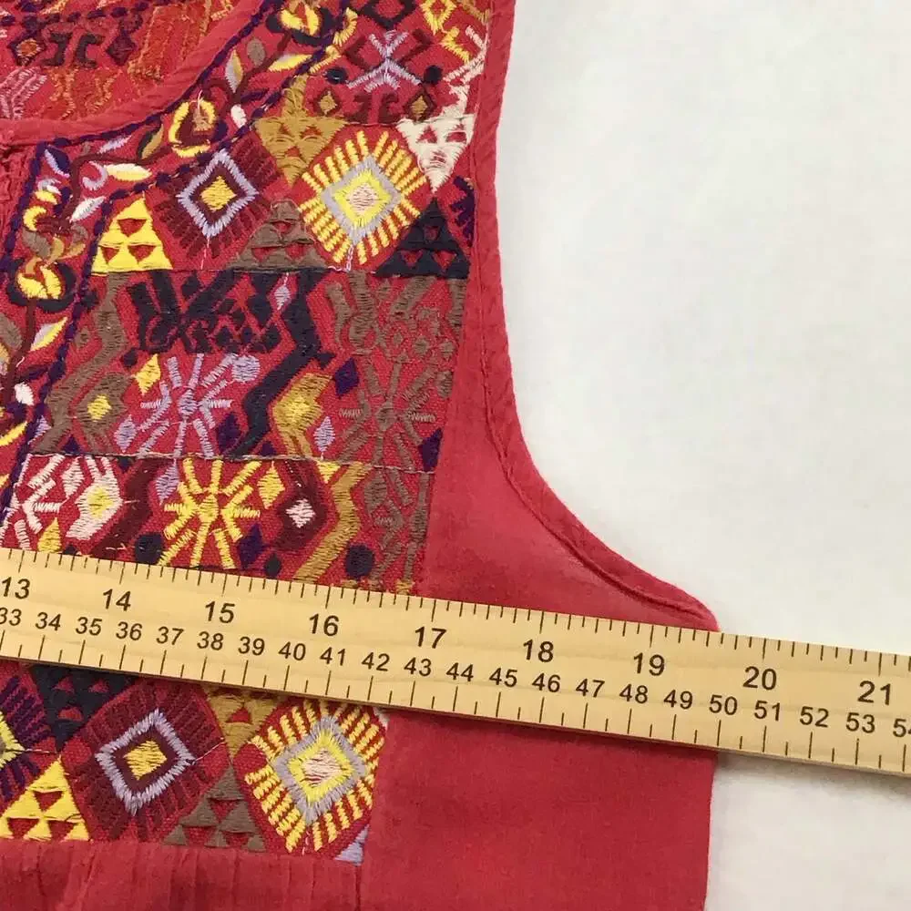 Free People Lohri Embroidered Sleeveless Tank Top Medium Boho Festival