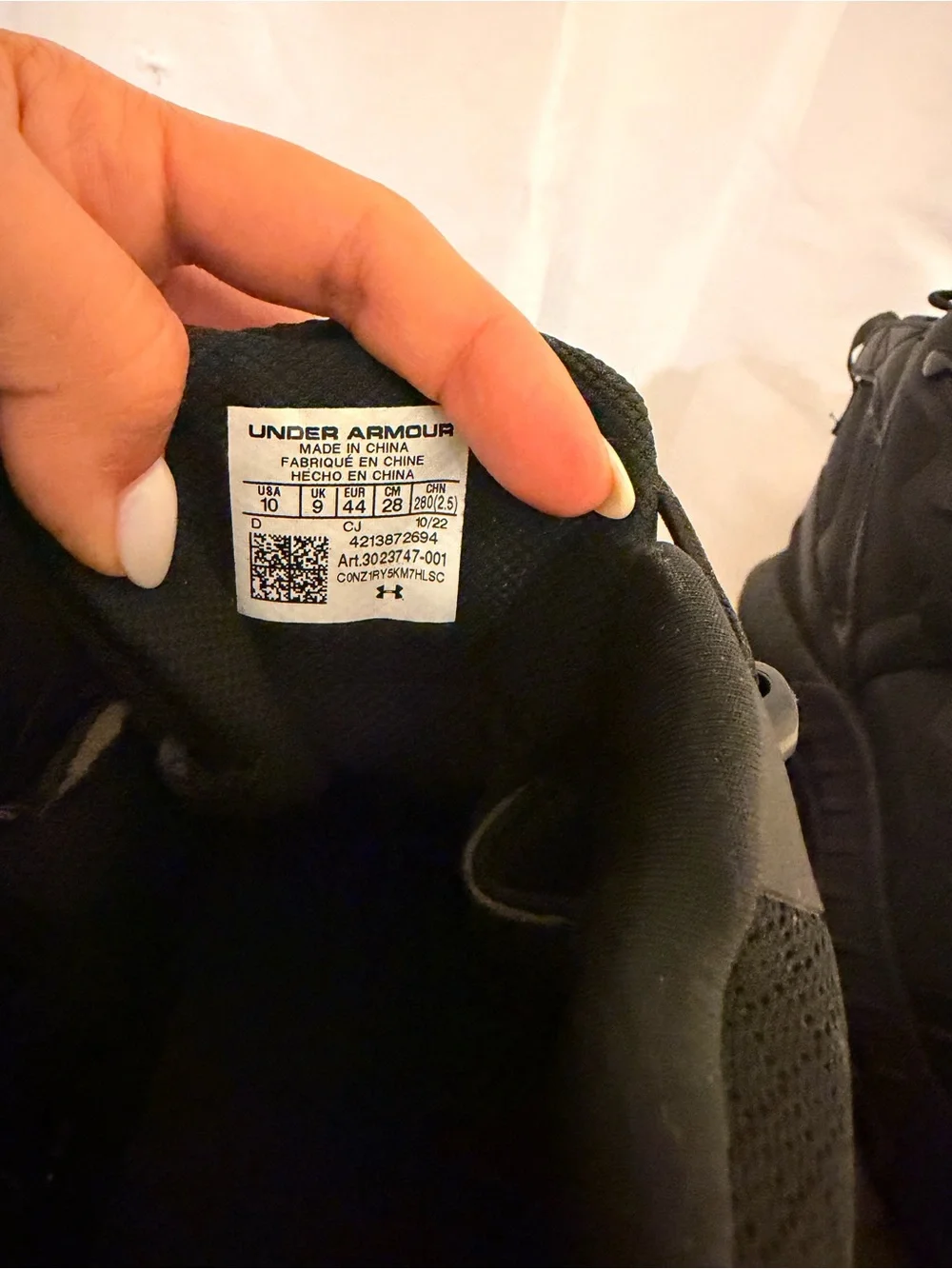 Under Armour lightweight synthetic