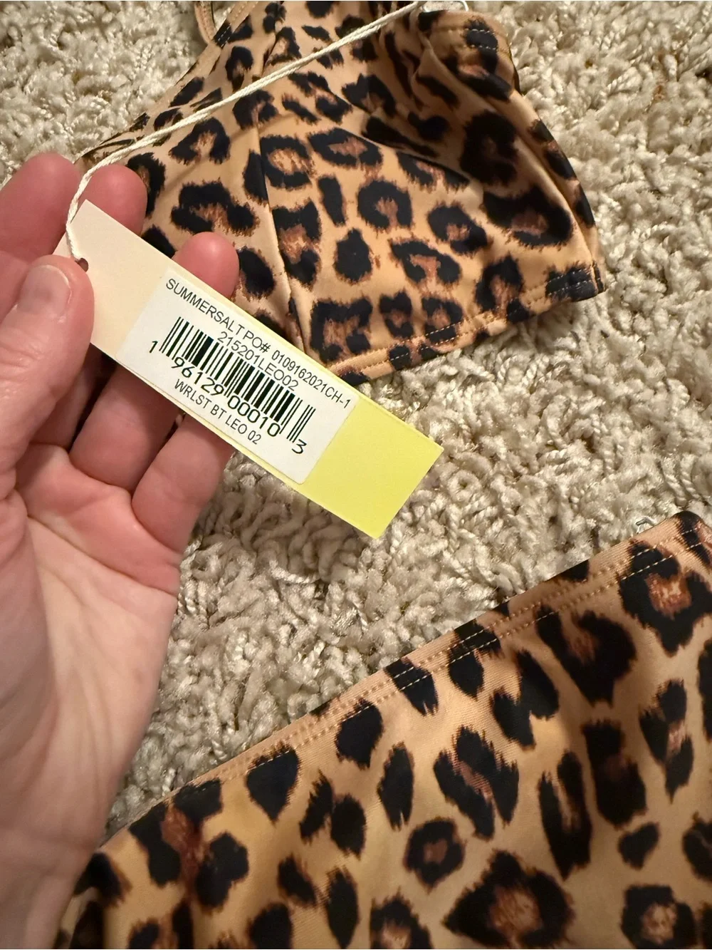 NWT Summersalt Wanderlust Leopard Bikini with Extra Black Cinched Top