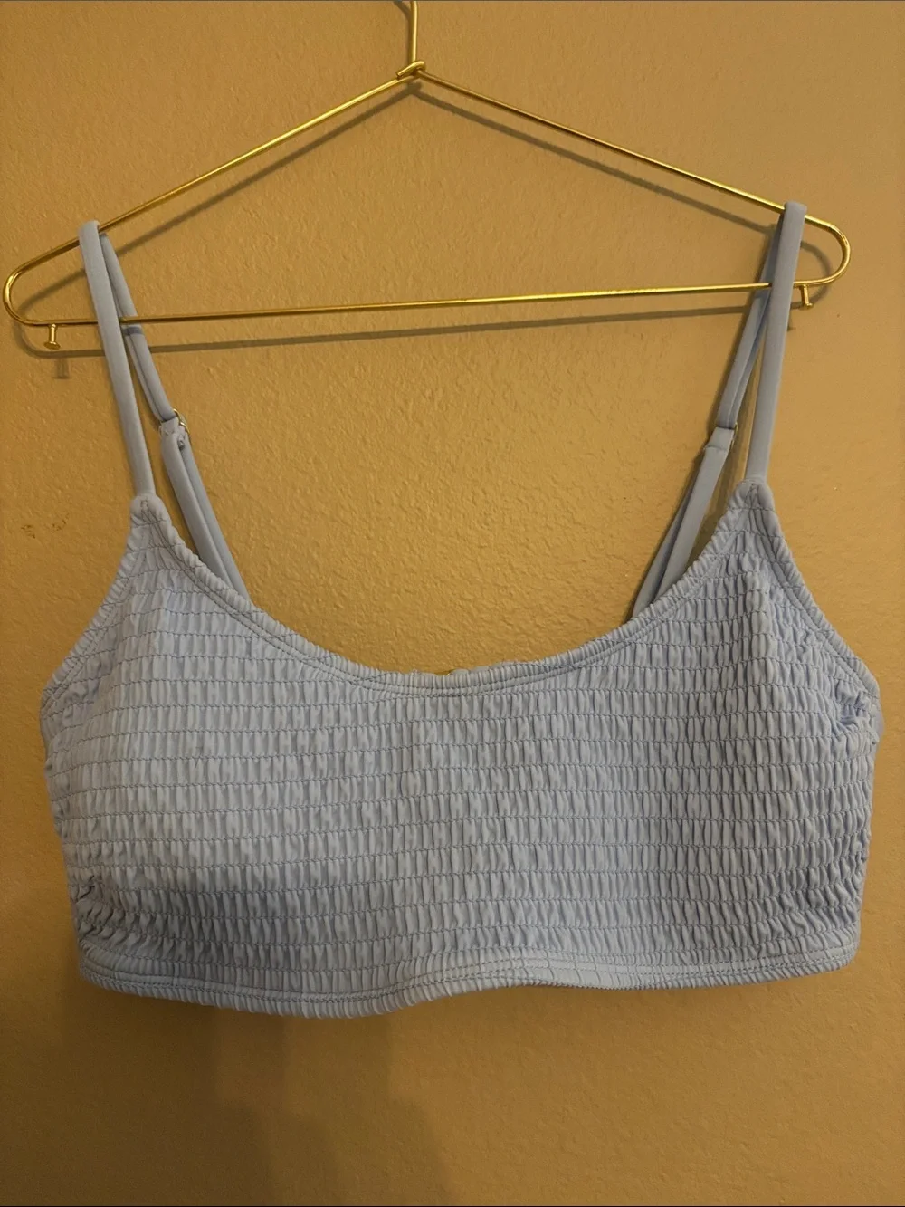 wild fable Light Blue Smocked Bikini Top