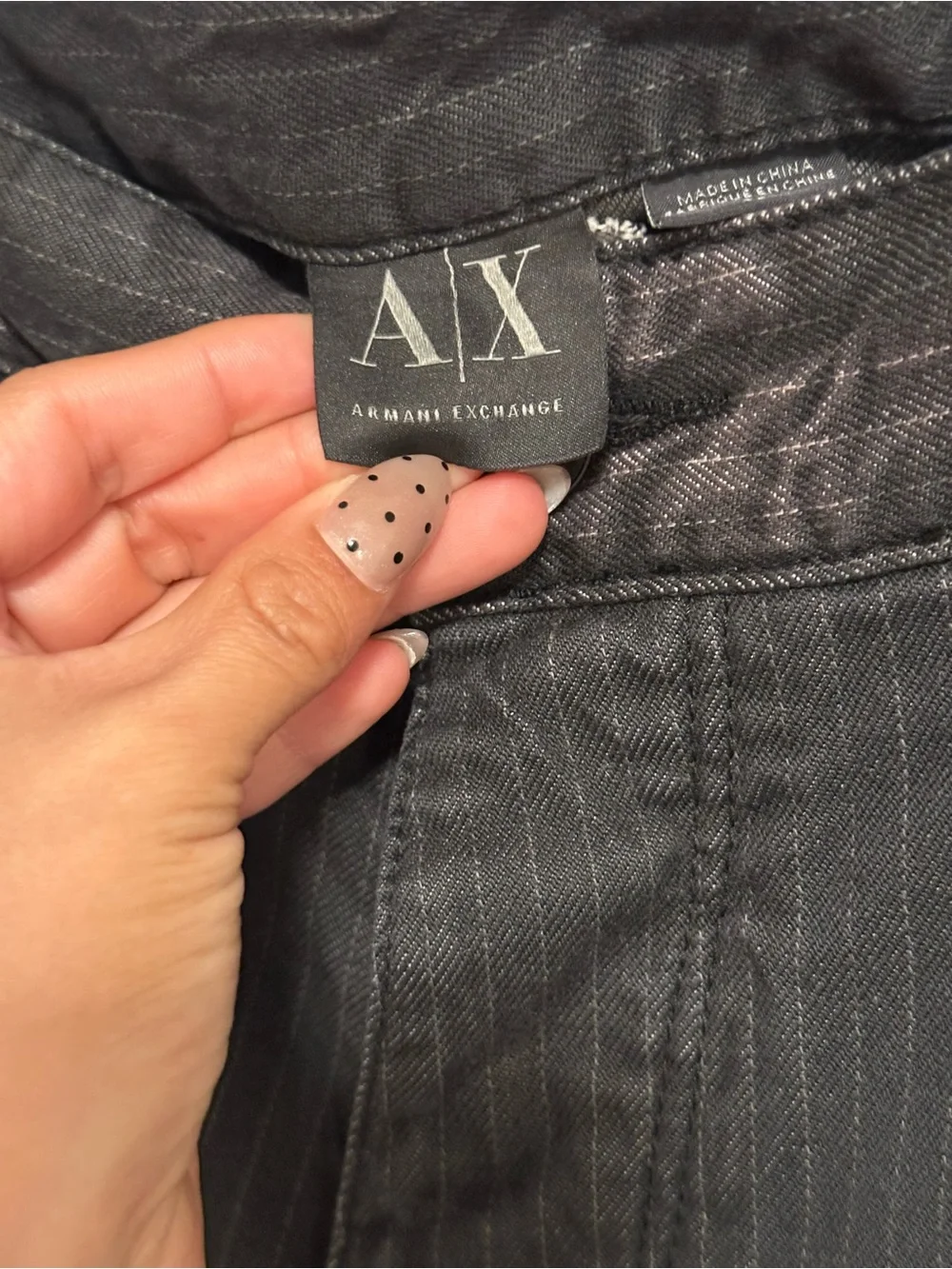 Armani Exchange Black Pinstripe jeans