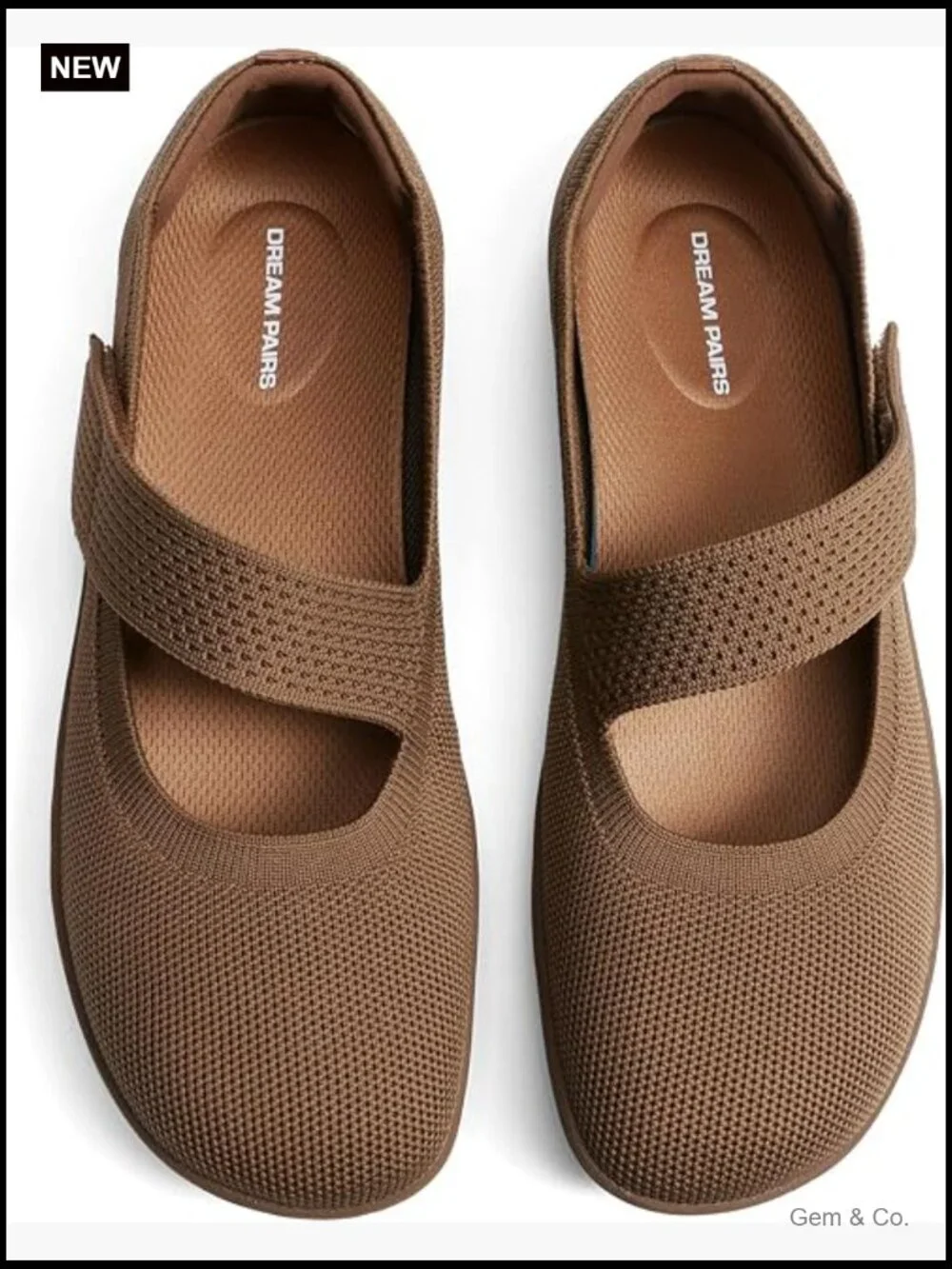 Women's Mary Jane Ballet Flats Barefoot Knit Wide Toe Box Arch Support Dressy