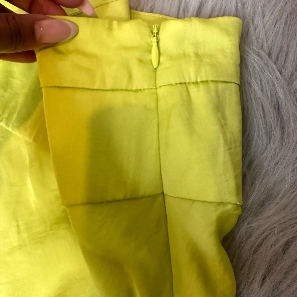 Free People Lemon Yellow Midi Pencil Skirt