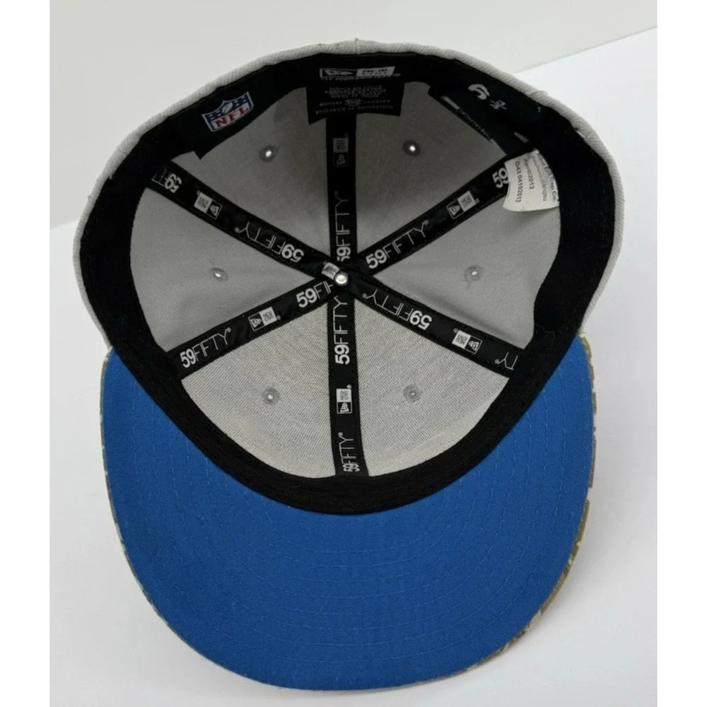 New Era 59FIFTY Detroit Lions Hat Grey Digital Camo NFL Fitted Size 6 3/4 2013