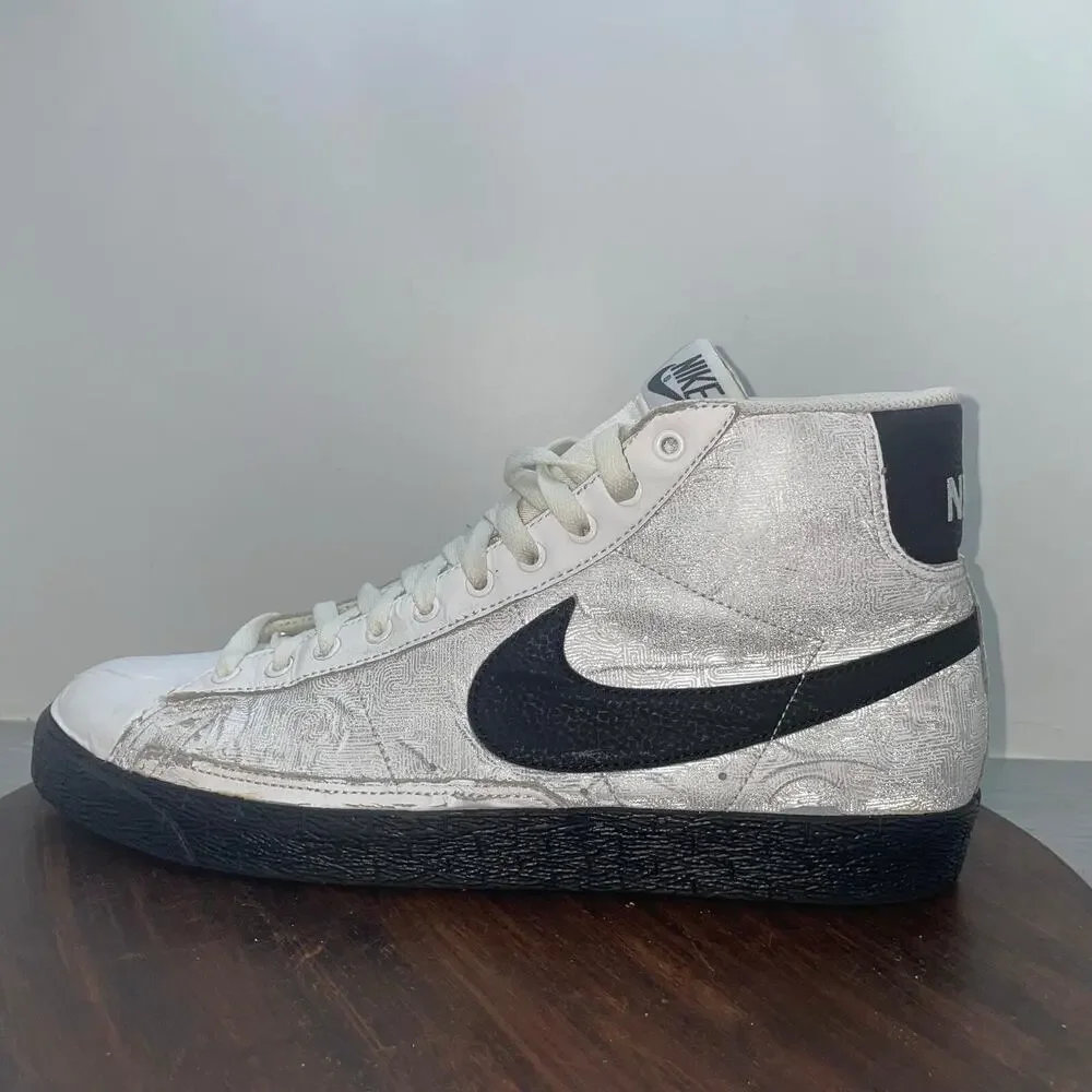 Nike Blazer High Top Mens Size 11 Blaze Shoes 316664-102 Sneakers *FLAWS*