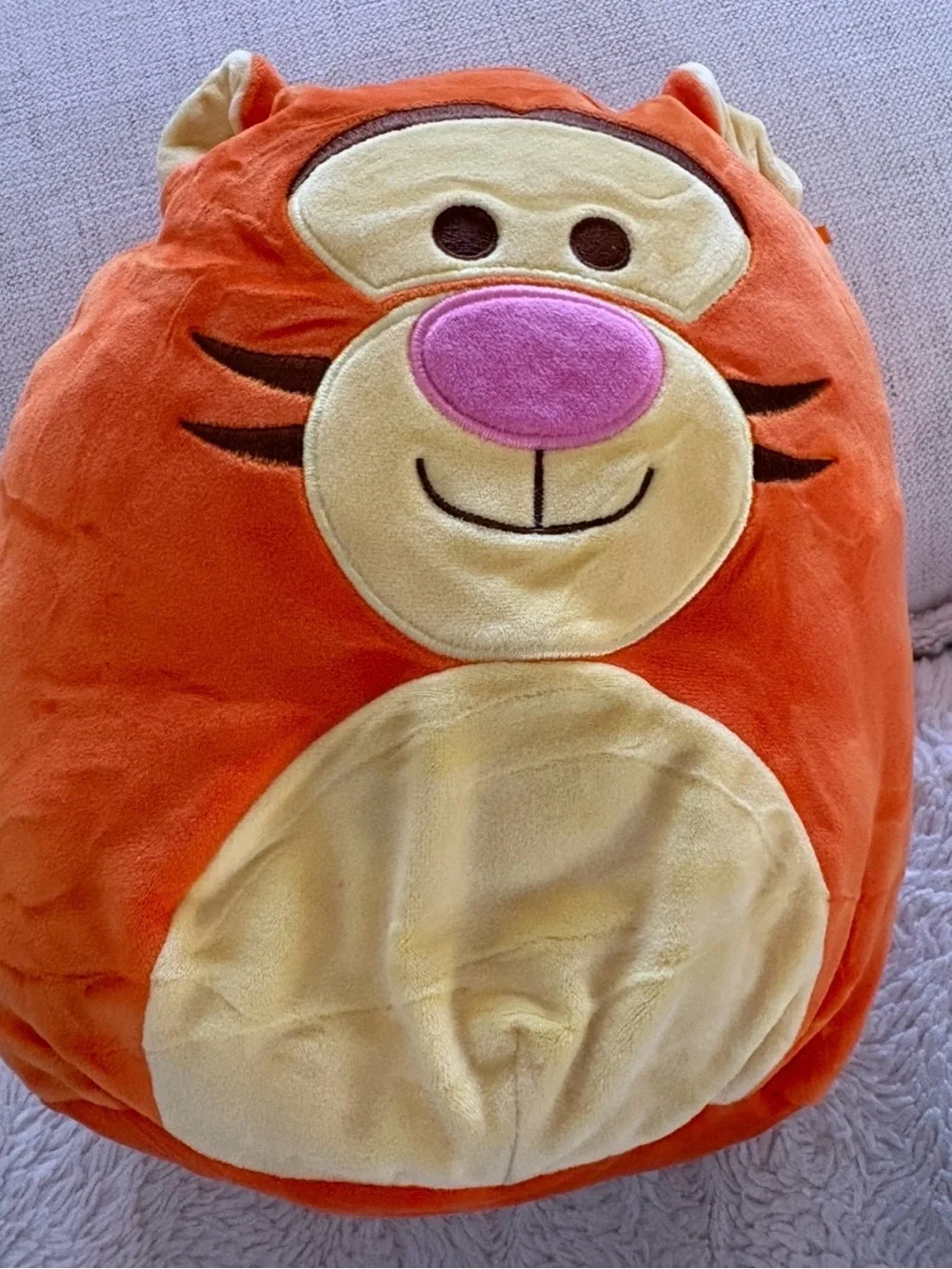Squishmallows Orange Plush with Cream Face and Pink Nose Tiger