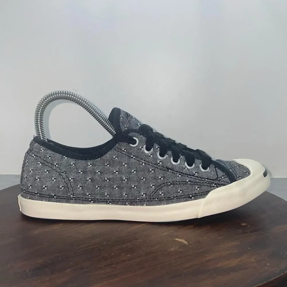 Converse Jack Purcell Grey Sneakers Women's Size 7 Twill Low Tops Shoes