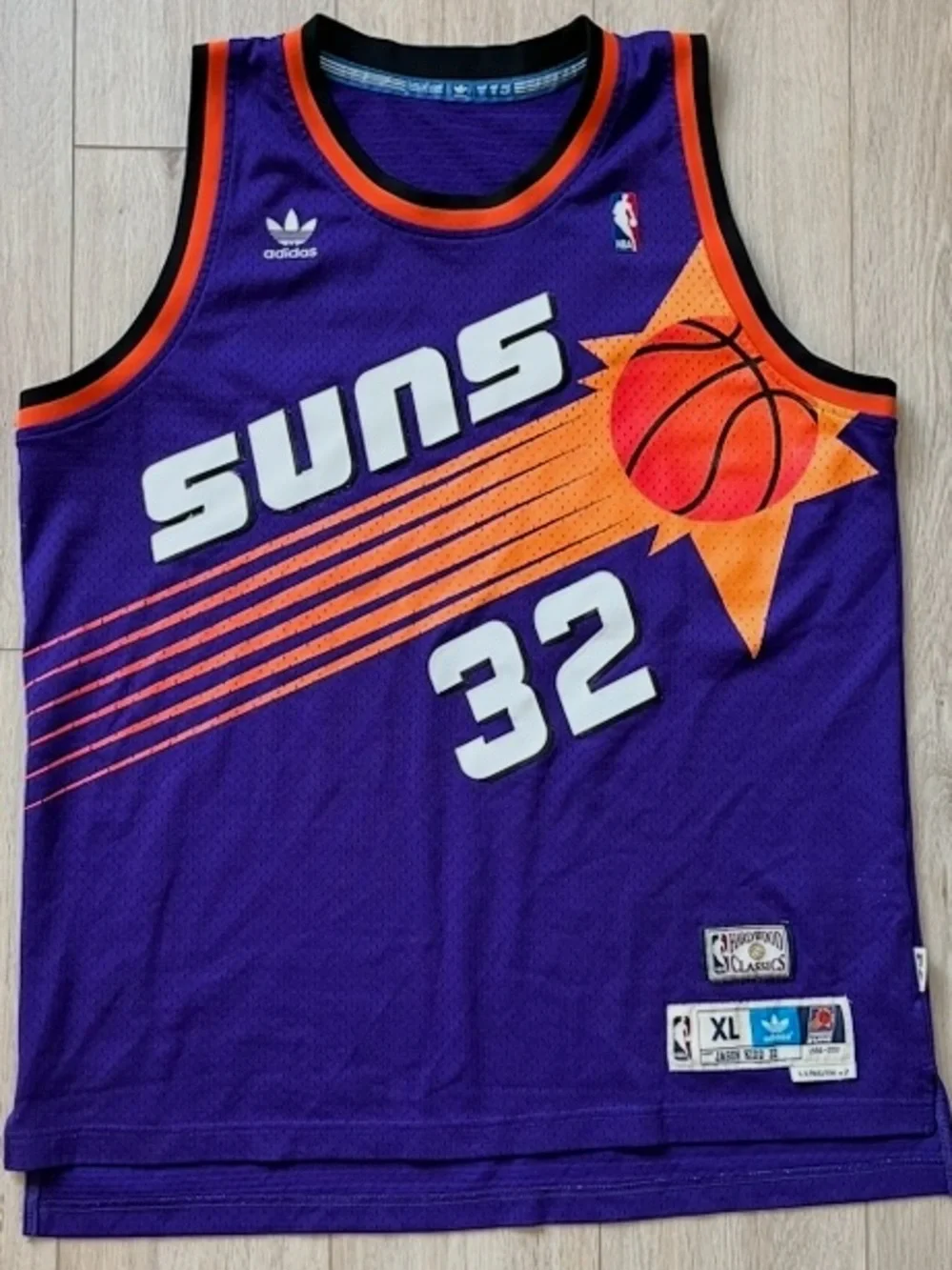 Adidas Phoenix Suns Jason Kidd Throwback Jersey, Sunburst Retro 96 NBA