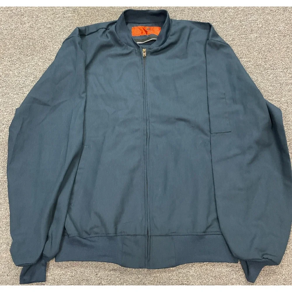 EUC! VTG Red Kap Soft Shell Full Talon Zip‎ Navy Jacket - Size Men's M