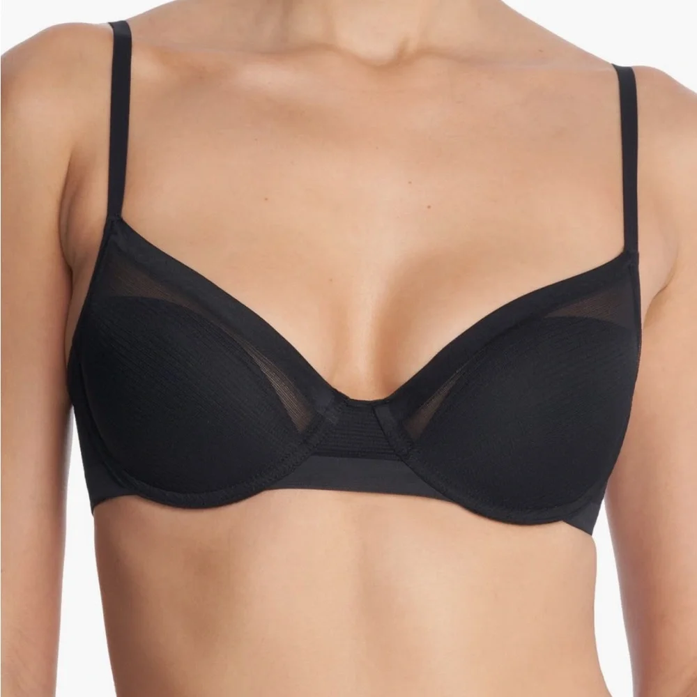 Natori Black Mesh Underwire Bra