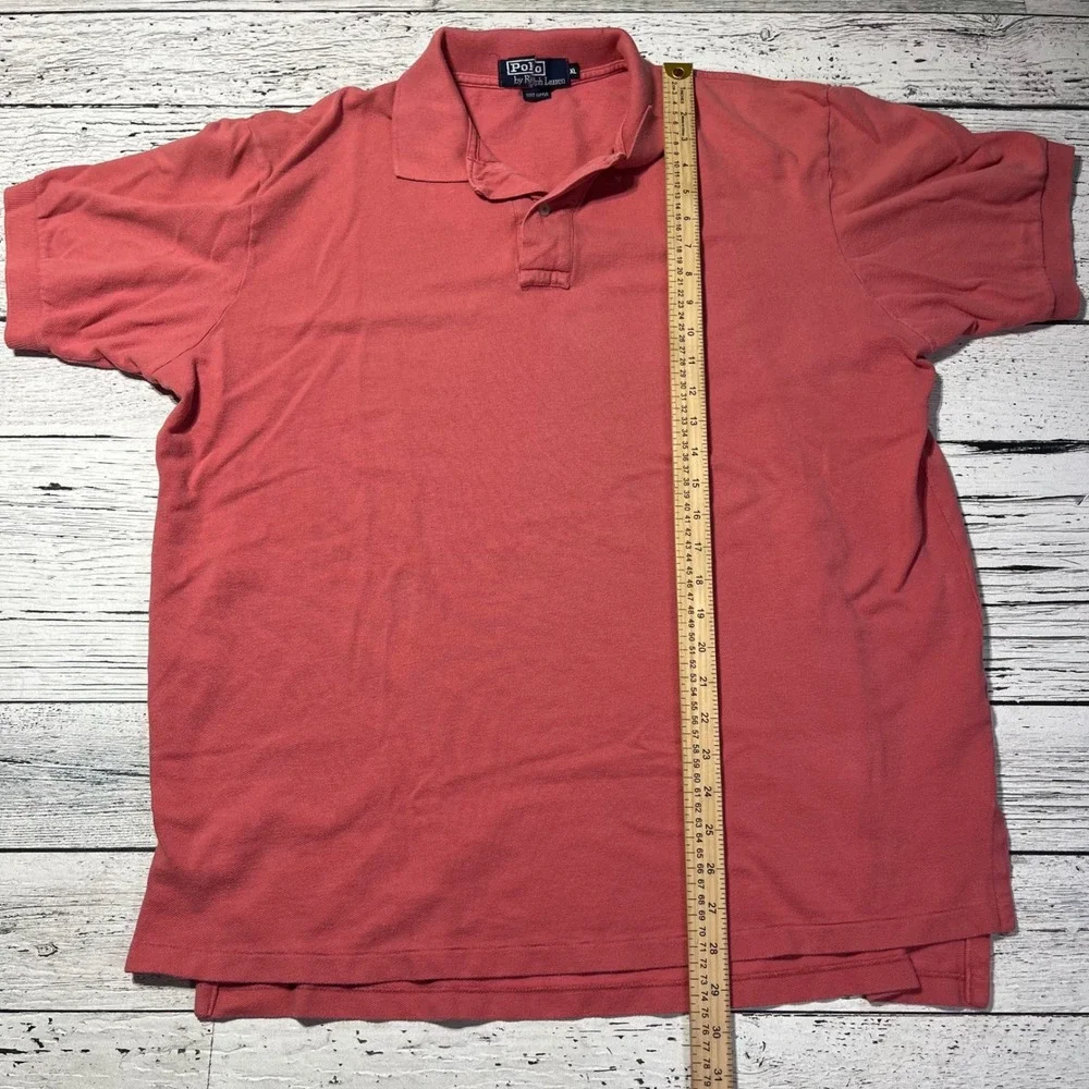 Polo by Ralph Lauren Polo Shirt Men's XL‎ Coral Salmon Pink Short Sleeve