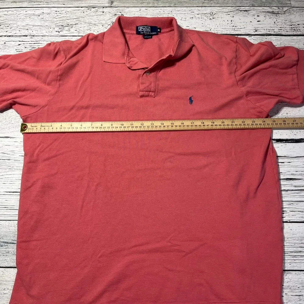 Polo by Ralph Lauren Polo Shirt Men's XL‎ Coral Salmon Pink Short Sleeve