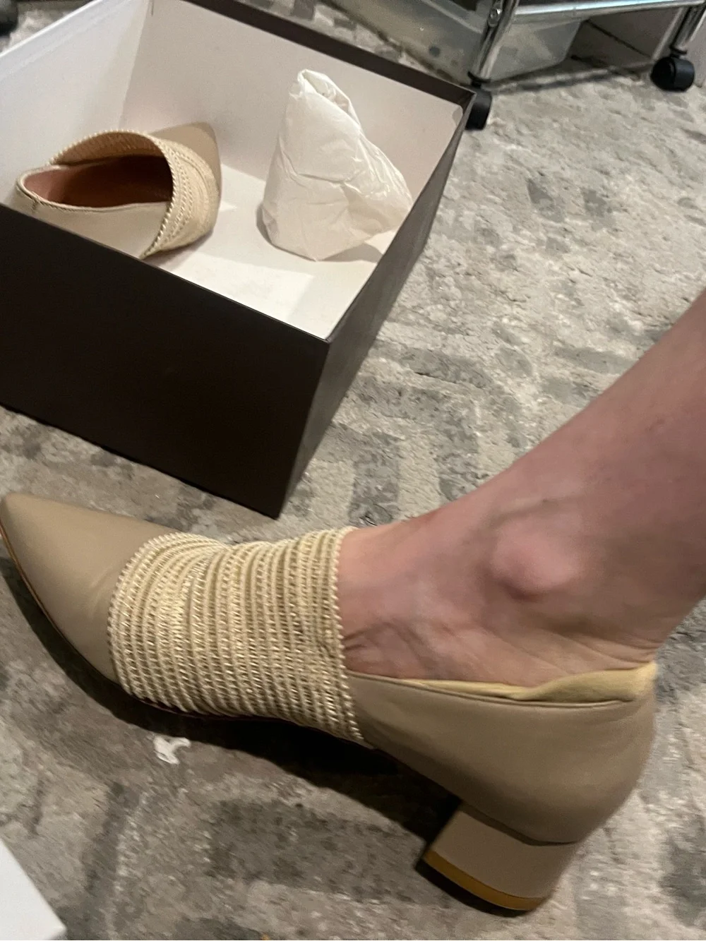 Estelle taupe pointed