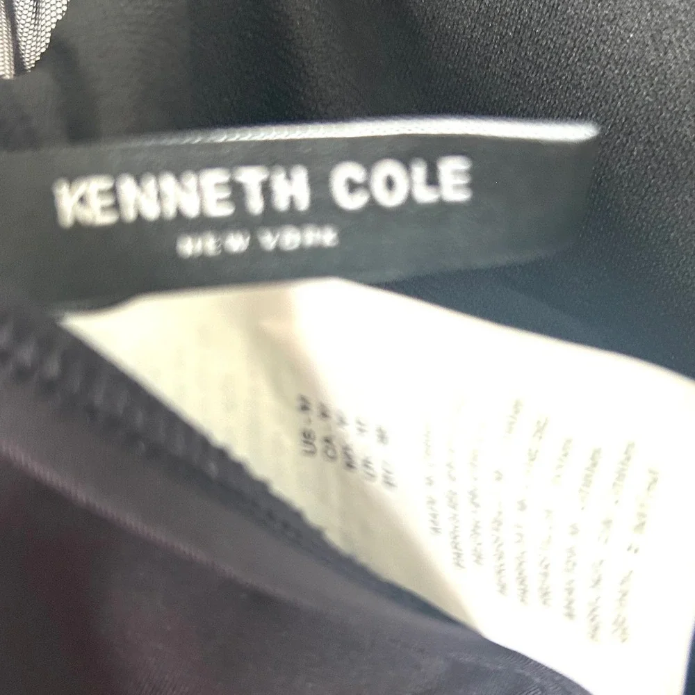 NWT Kenneth Cole Women's Black Mesh Detail One Piece Swimsuit in Size‎ M