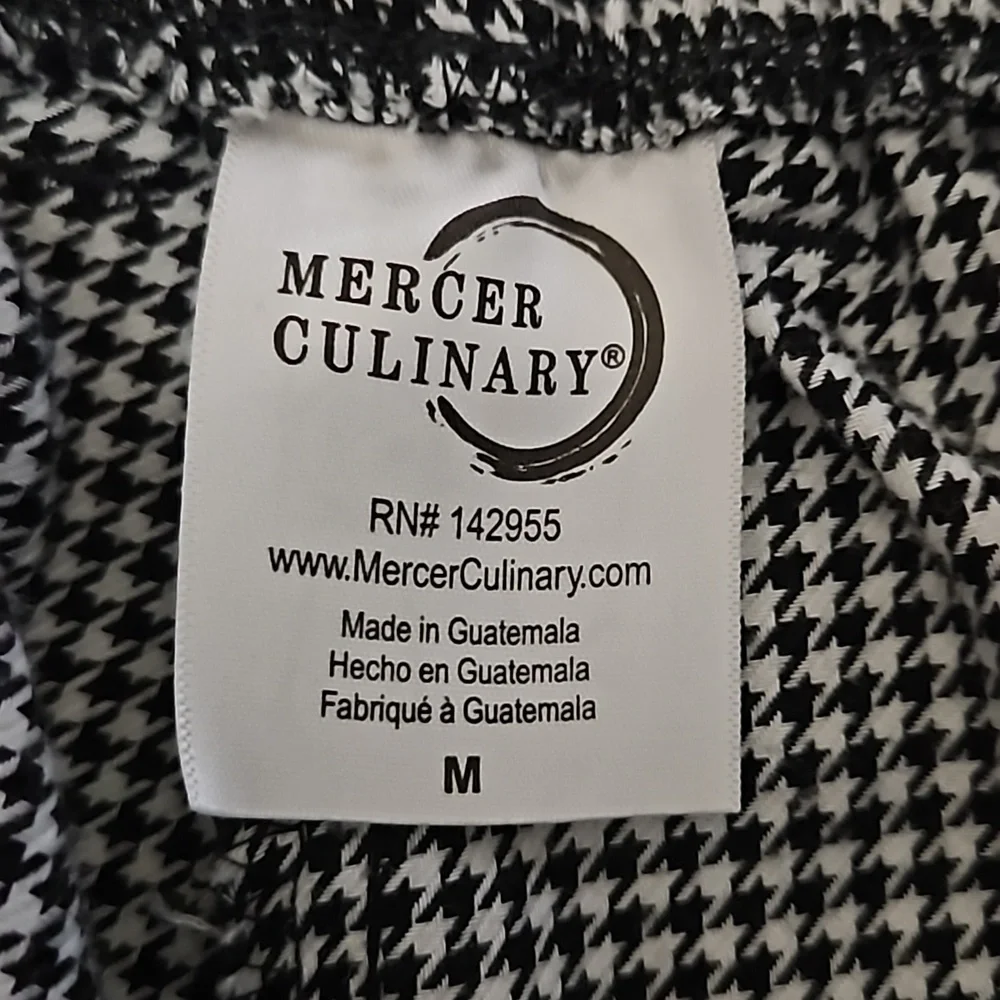 Medium‎ black/white Houndstooth print Mercer Culinary Pants