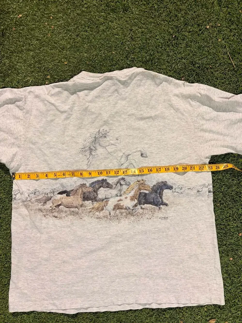 Vintage 90s San Segal Jackson Hole Wyoming Horse Graphic T-Shirt