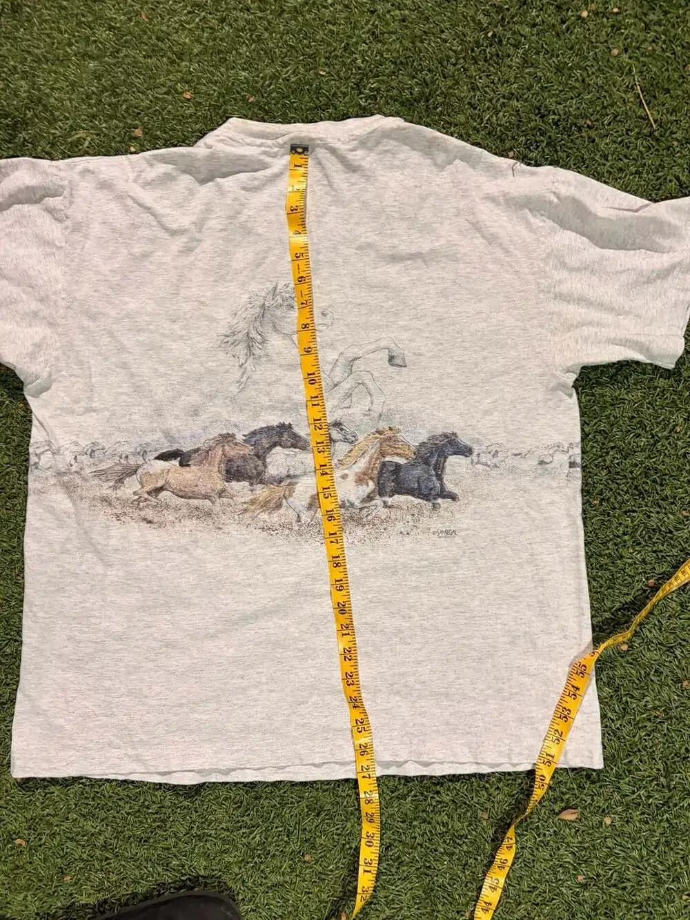 Vintage 90s San Segal Jackson Hole Wyoming Horse Graphic T-Shirt
