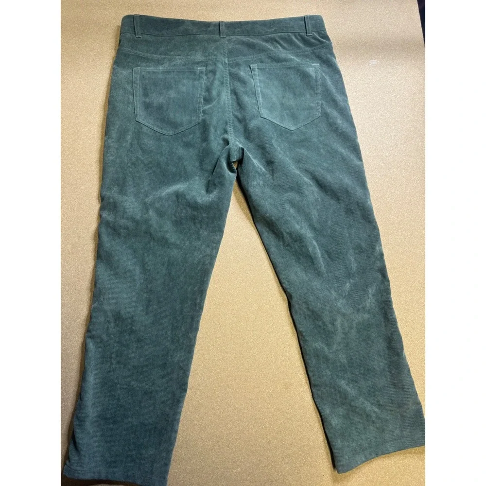 Peter Millar Crown Sport‎ Mens 36x30 Corduroy Pants Dark Green 5-Pocket Trousers