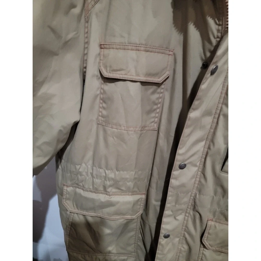 Fieldmaster Mens Khaki Jacket‎ Zip and Button Heavy Size 2XL?? Vintage