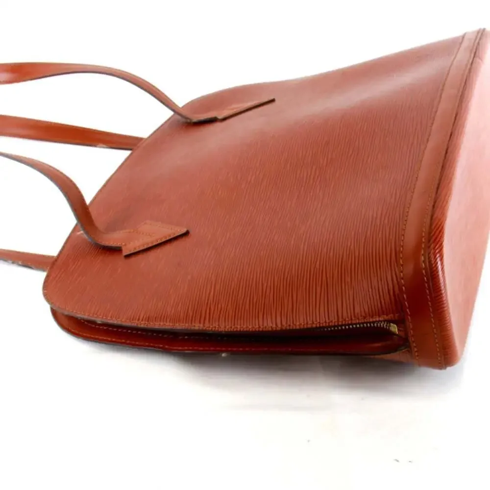 LOUIS VUITTON Brown Leather Tote Bag