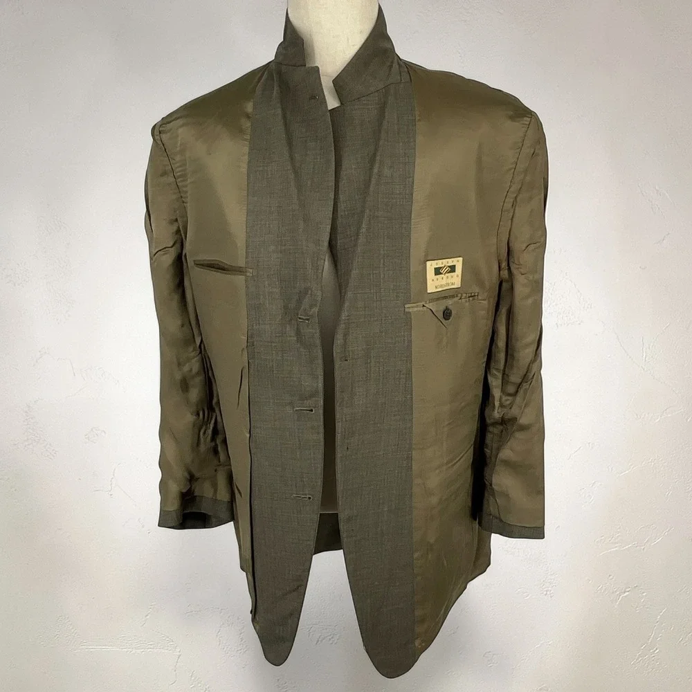 Joseph Abboud Nordstrom Mens‎ 44L Blazer Gray Super 100s Wool 3-Button Casual