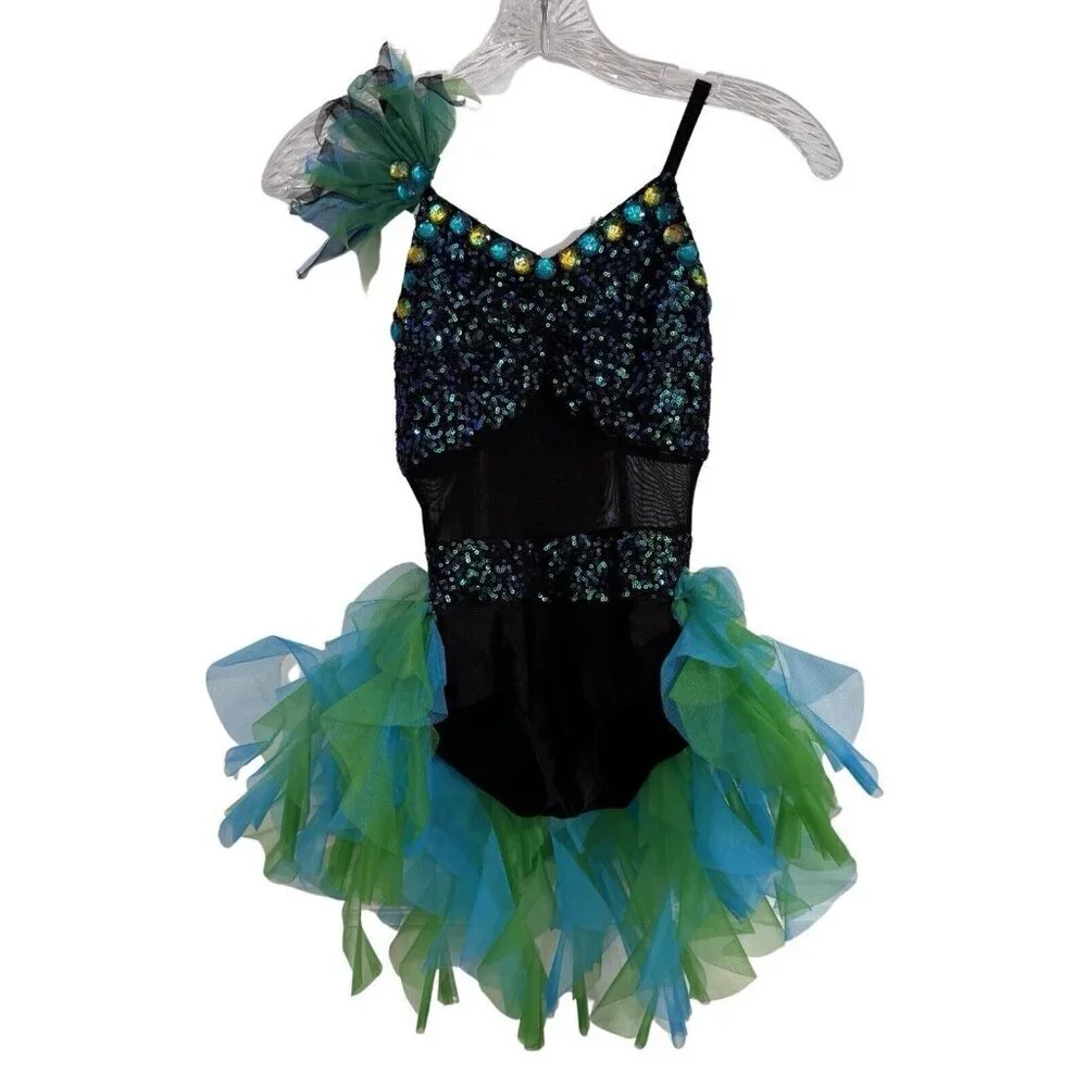 CURTAIN CALL Showtime Star 2-Piece‎ Dance Costume Leotard Tutu Size CME Ballet
