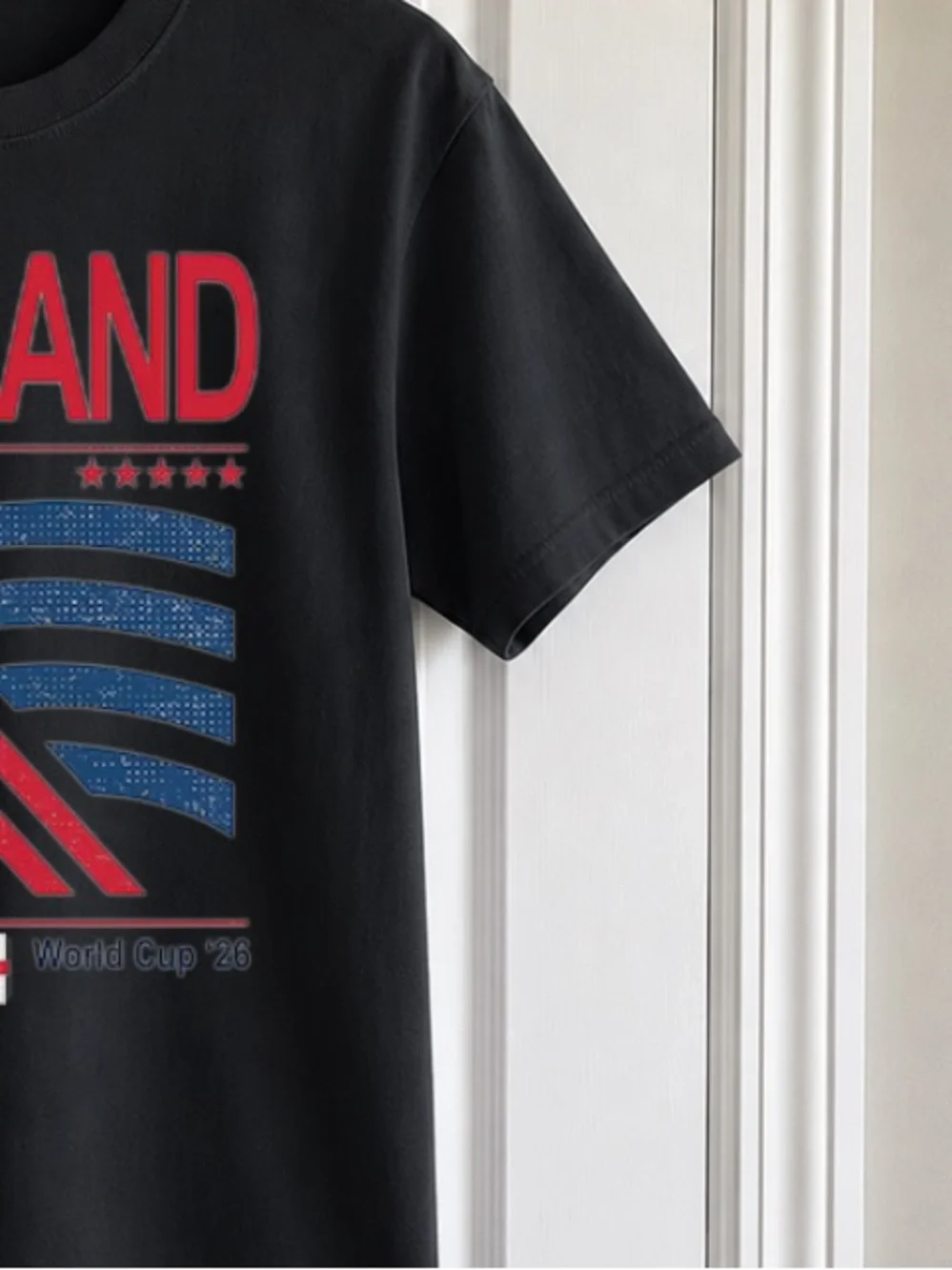 Vintage England Graphic Soccer T‑Shirt Unisex Size L Black