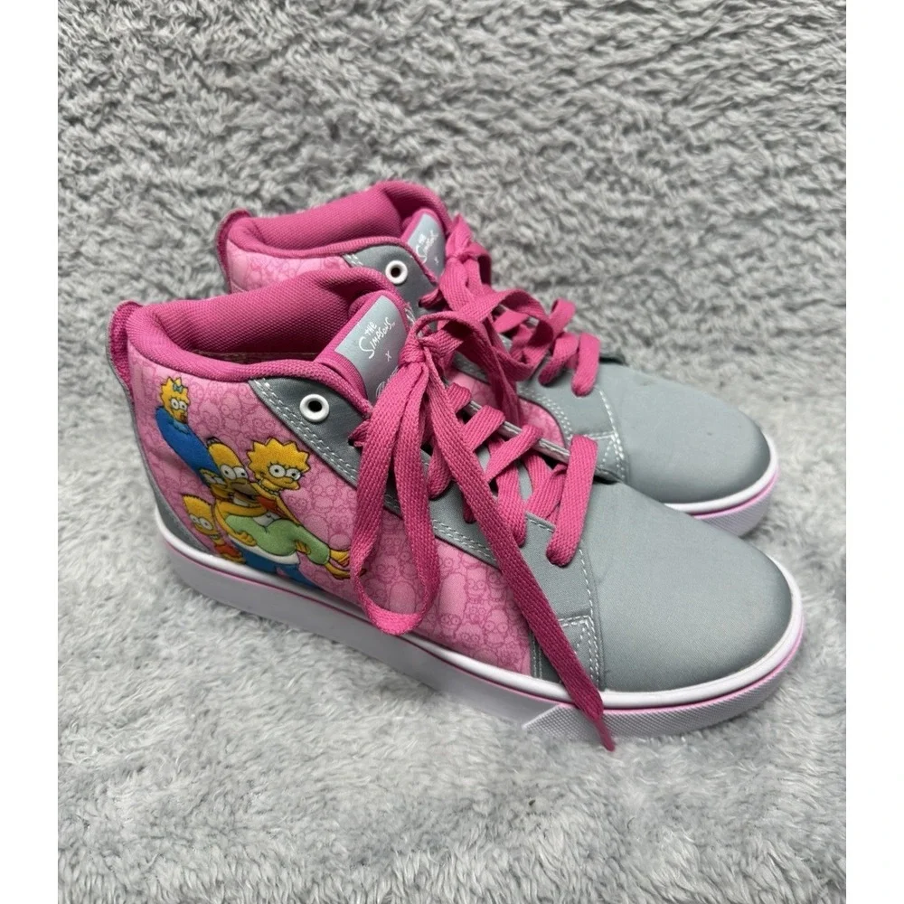 Heelys Roller Skate Sneaker‎ Shoes Girls 6 Pink Racer 20 Mid Simpson Homer Marge