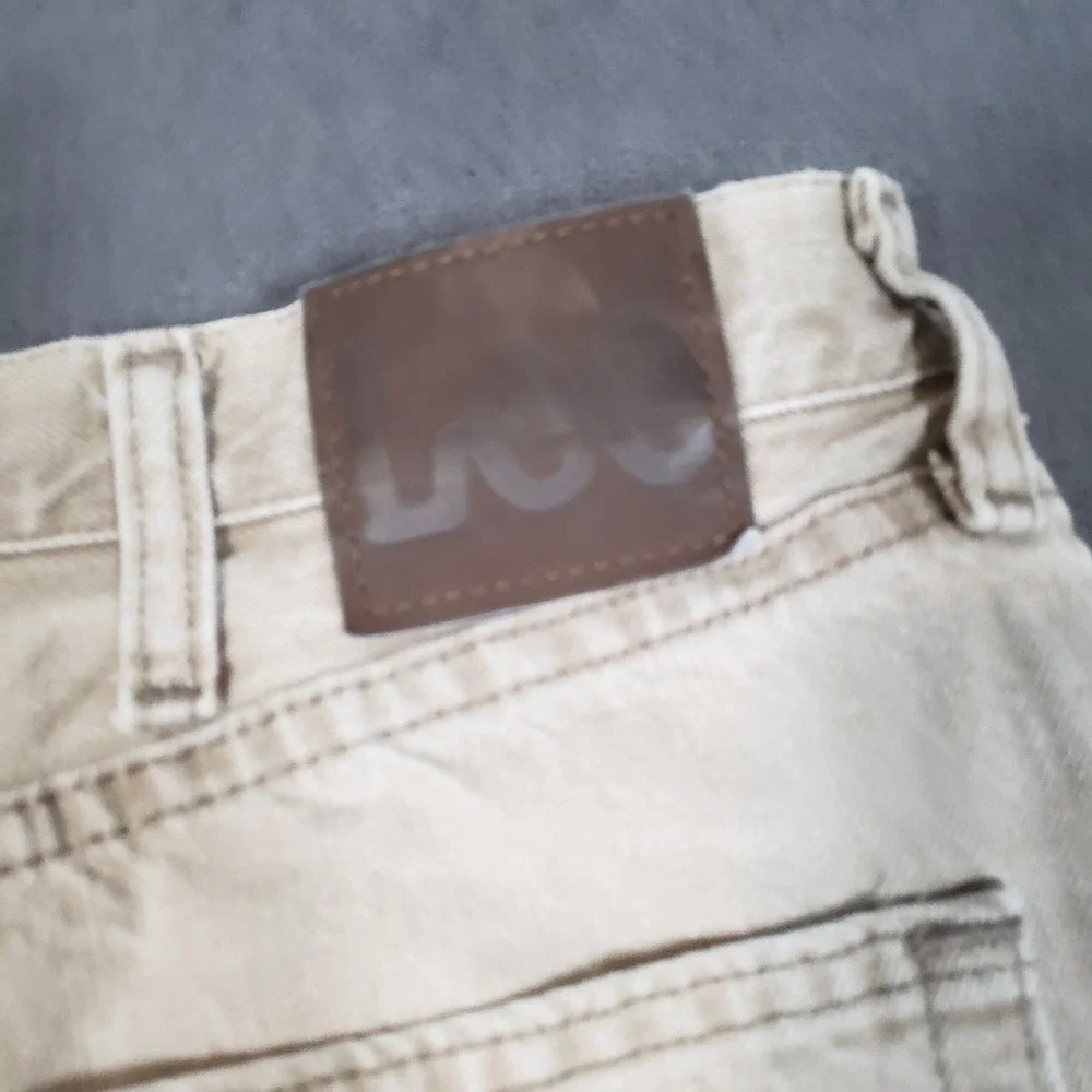 Lee Relaxed‎ Fit Jeans Mens 34x30 Tan Khaki Straight Leg Cotton Denim 2055514