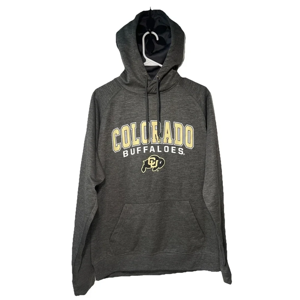Colosseum Adult Gray Colorado‎ Buffaloes Pullover Hoodie Size Medium