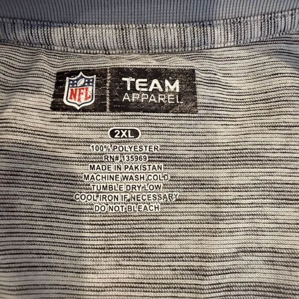 Texans NFL Team‎ Apparel Performance T-Shirt Spacedye Gray with Graphic Size 2XL