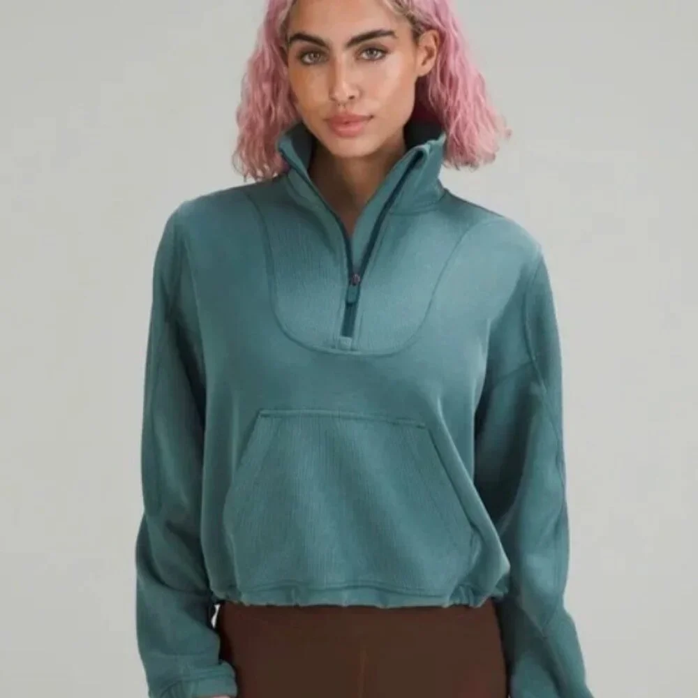 Lululemon‎ Brushed Softstreme Ribbed Half Zip