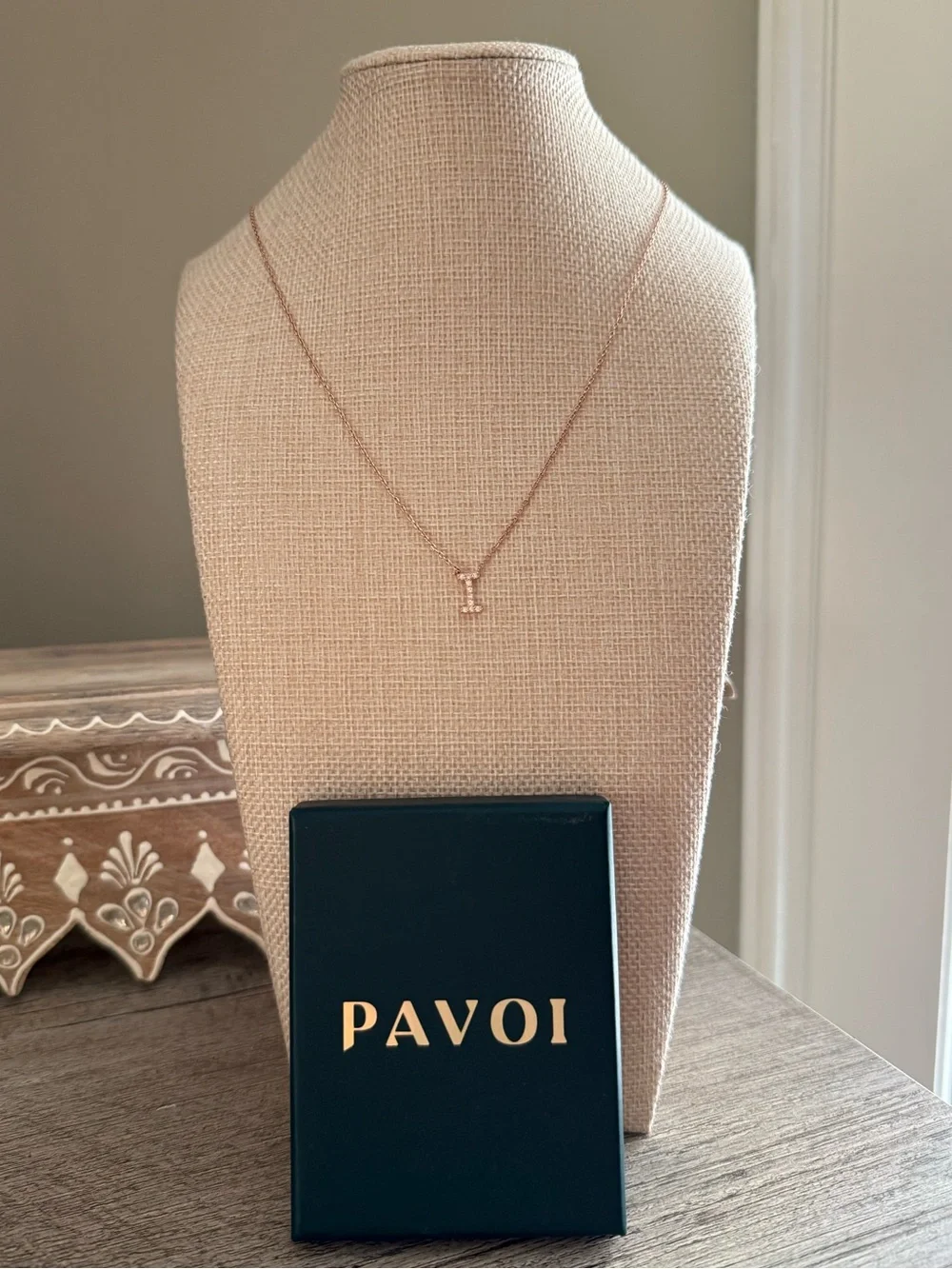 Pavoi initial necklace